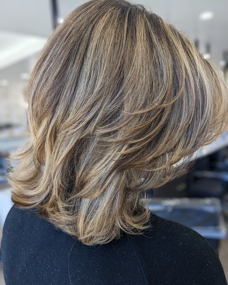 Feathered Lob with Flipped Out Tips